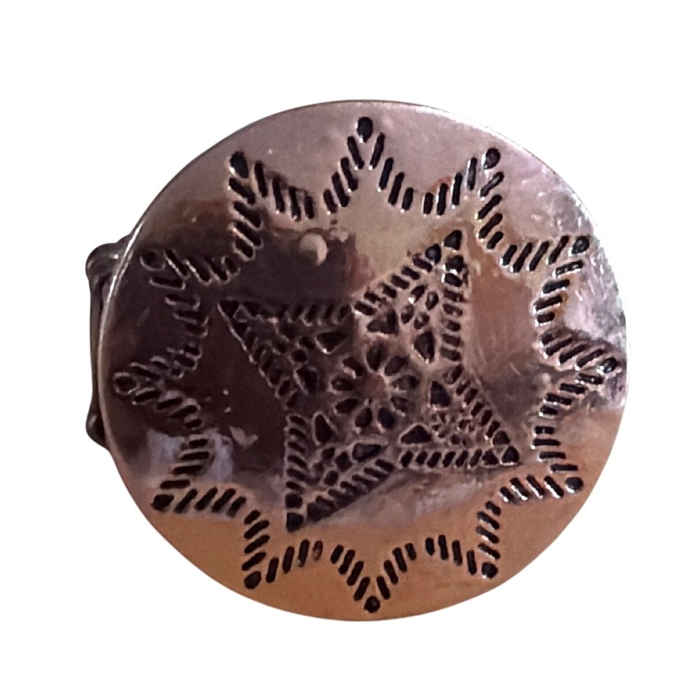 Western‎ Copper Tone Etched Starburst Stretch Statement Ring Boho Southwestern